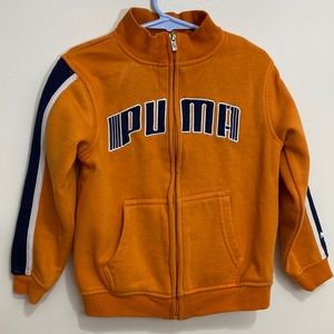Puma Baby Toddler Boys Zip Up Jacket Blue and Orange Size 4T
